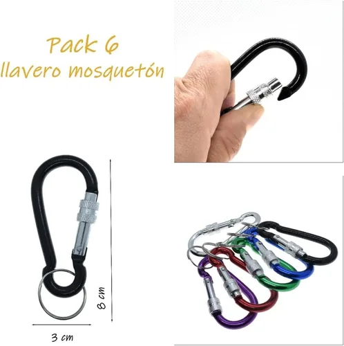 Vista 8 de BDM - Llavero mosquetón, anilla paracord, supervivencia para hombre, original.