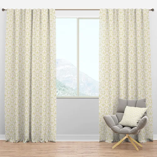 Vista 21 de DesignQ Espirales punteadas retro rojas y blancas - Panel de cortina moderno de mediados de siglo, 52 x 84 pulgadas 19240