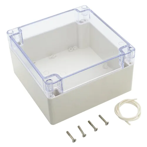 Vista 12 de LeMotech - Caja de derivación de plástico ABS IP65 a prueba de polvo e impermeable, recinto eléctrico universal para proyectos, color gris