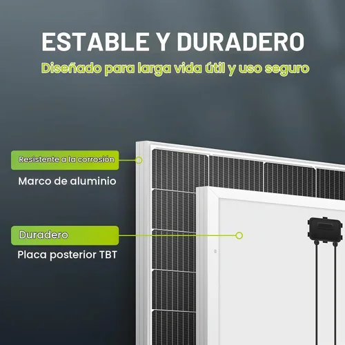 Vista 4 de Newpowa 175/200 W panel solar, Plateado