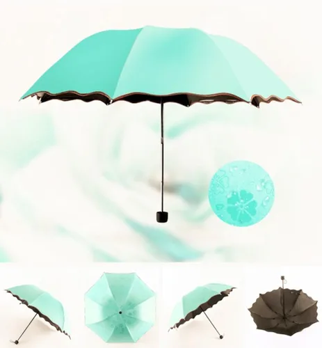 Vista 2 de Honeystore Blossom Magic Compact paraguas Triple plegable Anti-UV Dome Sombrilla