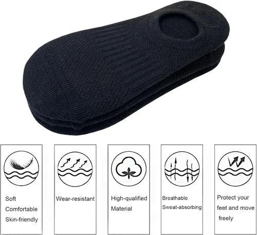 Vista 2 de Jamegio No Show - Calcetines para niños pequeños, 12 pares de calcetines de tobillo de corte bajo, no se muestran para niños y niñas de 2 a 8 años