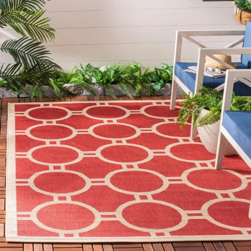 Vista 29 de SAFAVIEH Courtyard Collection CY6924 - Alfombra decorativa para interiores y exteriores, impermeable, fácil de limpiar, 2 pies 3 pulgadas x 6 pies 7