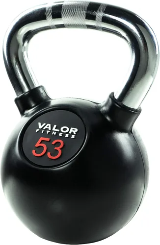 Vista 13 de Valor Fitness Chrome Kettlebells – Solid Cast Iron Kettlebell with Chrome Finish, Strength Training Weight for Swings, Squats, Cleans & Home Gym