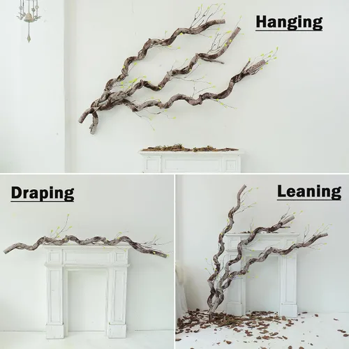 Vista 2 de Decoración colgante de árbol de musgo artificial de vid flexible de 67