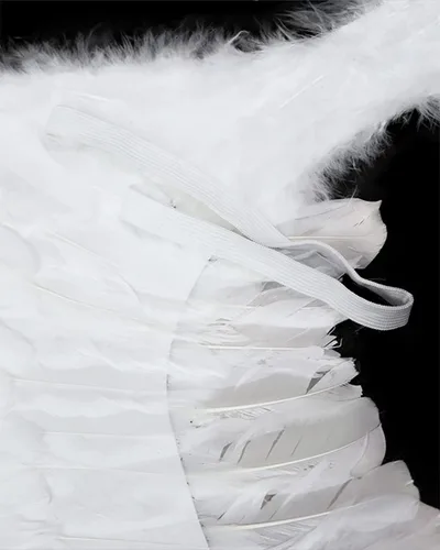 Vista 5 de SzJias Angel Wings and Halo for Girls - Cupid Feather Wings for Kids Halloween