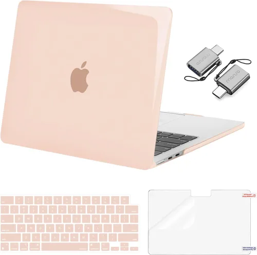 Vista 49 de Mosiso Funda para MacBook Air de 13 y 13.6 pulgadas, 2024, 2023 y 2022, M3 A3113, M2 A2681, Touch ID, carcasa rígida, cubierta de teclado, protector