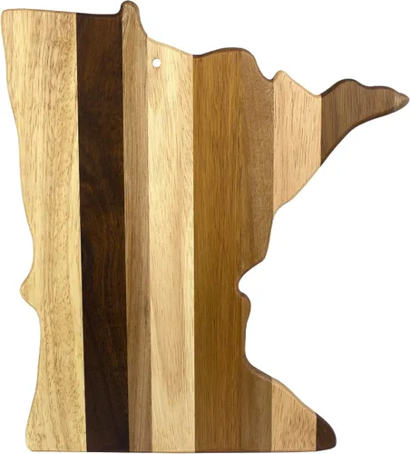 Vista 12 de Totally Bamboo Rock & Branch Shiplap Series Tabla de Cortar de Madera con Forma del Estado de Alabama y Bandeja para Servir Charcutería, Incluye