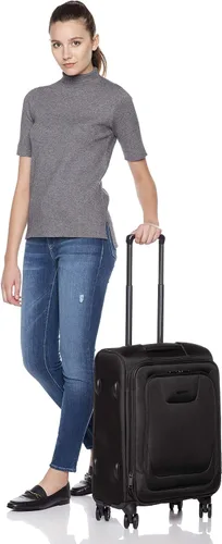 Vista 2 de Tienda Basics Premium - Maleta extensible con cierre TSA y ruedas, Negro), YMX06-2