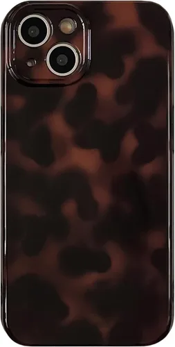 Vista 10 de Funda protectora estética de tortuga para iPhone 12 de 6.1 pulgadas, diseño retro con estampado de leopardo y ámbar marrón y ámbar para iPhone 12