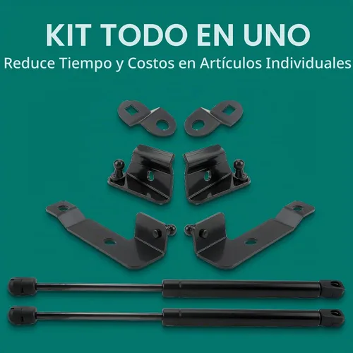 Vista 6 de AUTOKAY Capuchas de gas Soporte de elevación FBN-NH-D40 compatible con Nissan Frontier Navara D40 2004-2018, 2