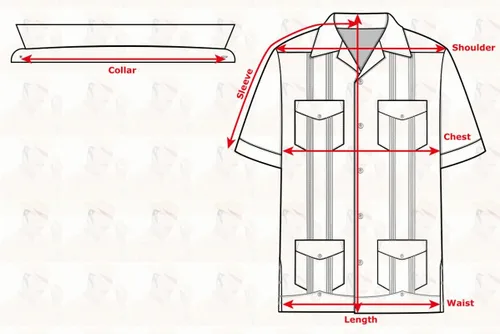 Vista 2 de Camisa tradicional de manga corta para hombre de mezcla de algodón Guayabera