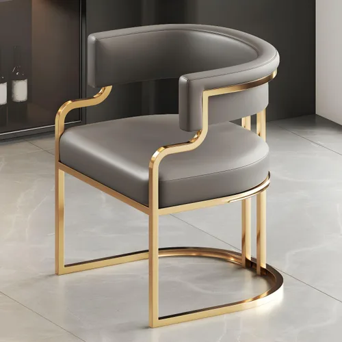 Vista 54 de Sillas de comedor de cocina para interiores, silla lateral tapizada para el hogar, silla con brazo de respaldo bajo, silla de comedor con piel