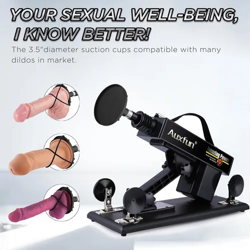 Vista 6 de Máquina sexual, AUXFUN máquina automática de consolador con control de aplicación Bluetooth, máquina de empuje para mujeres con 6 accesorios