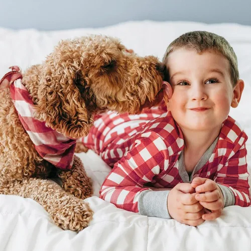 Vista 3 de HonestBaby - Pijamas navideñas a juego para la familia, de algodón orgánico, para hombres, mujeres, niños, bebés, niñas, mascotas