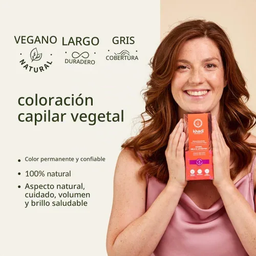 Vista 3 de Khadi - Color de cabello Henna, Amla y Jatropha 3.53 oz