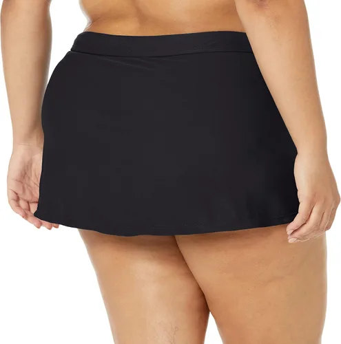 Vista 2 de Catalina Traje de baño de bikini con falda estándar para mujer, Negro