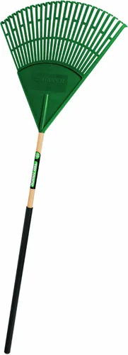 Vista 3 de Truper, rastrillo para jardín, profesional, de acero, Tru Tough - Rastrillo plástico para arbustos con cabeza de 20,32 cm