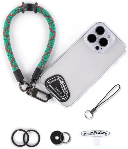 Vista 15 de Correa de Teléfono para Mano y Muñeca, Cordón de Teléfono con Parche ×2, Soporte para Funda de Teléfono Celular, Correa de Muñeca para Llaves, Negro