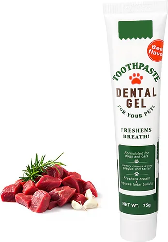 Vista 5 de Kit de pasta de dientes para mascotas, limpieza de dientes de perro, limpieza de dientes de gato, kit de cuidado dental para mascotas, reduce