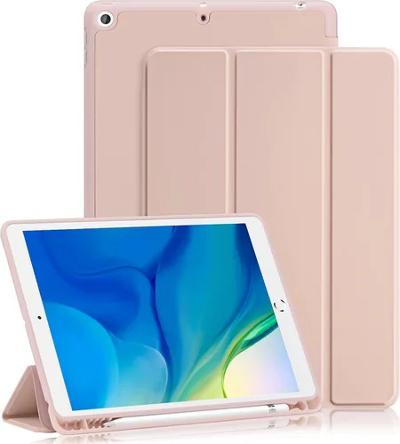 Vista 17 de Funda para iPad 8ª/7ª generación (2020/2019) iPad 10.2 pulgadas con soporte para lápices [encendido/apagado] funda protectora con soporte magnetico