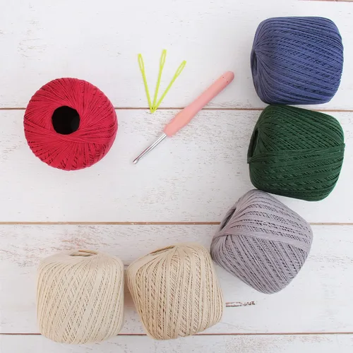 Vista 16 de ThreadArt - Hilo de ganchillo 100% algodón, tamaño 10, cinco bolas de 1.76 oz Soft pure cotton crochet thread for lace, doilies, amigurumi and