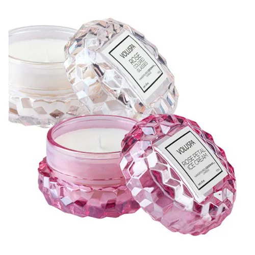 Vista 2 de Voluspa Roses Macaron Trio Set de regalo, 1.8 onzas cada uno