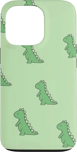 Vista 10 de Lindo dinosaurio verde bebé Dino TRex en verde para mujeres y niñas caso para iPhone 17