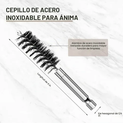 Vista 2 de MAXMAN Cepillo de alambre para taladro 6 piezas, cerdas trenzadas de acero