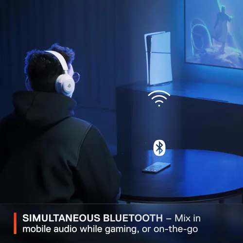 Vista 3 de SteelSeries Arctis Nova 7P Auriculares inalámbricos multiplataforma para juegos, controladores magnéticos de neodimio, 2.4 GHz + Bluetooth, batería