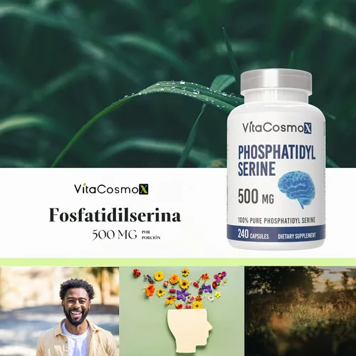 Vista 5 de Fosfatidilserina, 500 mg, 240 cápsulas vegetarianas 100% vegetarianas, sin OMG y sin gluten