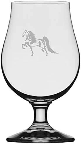 Vista 59 de Abaco Barb Body Horse - Vaso de cerveza Iona grabado (13.25 onzas)