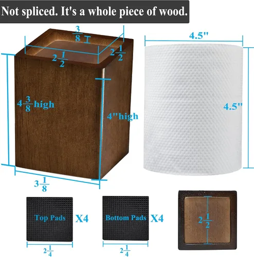 Vista 2 de Elevadores de cama de madera (cuadrados de 4 pulgadas)