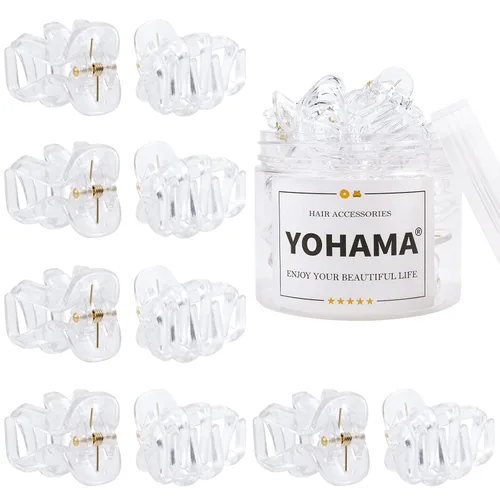Vista 9 de YOHAMA 10 pinzas para el cabello, medianas y pequeñas, de 1.57 pulgadas, pinzas de pulpo de 1.57 pulgadas, pinzas de mandíbula medianas duraderas