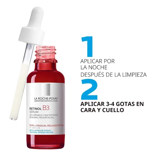 Vista 7 de La Roche-Posay Suero Facial de Retinol Puro con Vitamina B3, Suero Facial Antienvejecimiento para Líneas, Arrugas y Daño Solar Prematuro