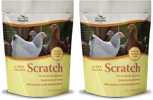 Vista 10 de Manna Pro Ultimate Chicken Scratch Feed, Alimento de Grano Nutritivo Rico en Nutrientes para Pollos y Aves de Corral, Mezcla Natural Multigrano