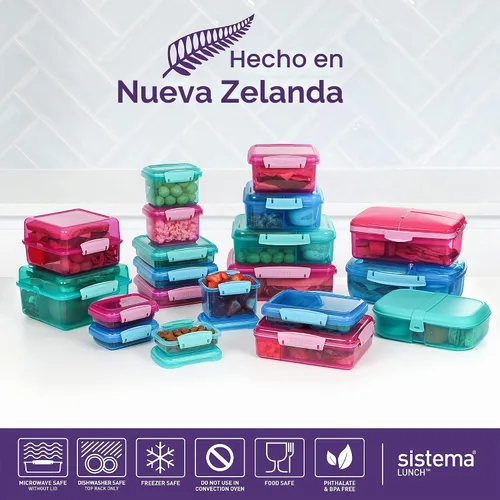 Vista 6 de Sistema Cubo de almuerzo, colores surtidos, 1.4 litros Colores surtidos (sólidos)