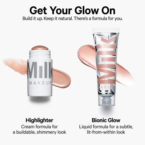 Vista 6 de Milk Makeup Highlighter – Cream Highlighter Stick for Face + Body with Radiant, Shimmery Glow – Buildable, Blendable, Vegan Formula for All Skin