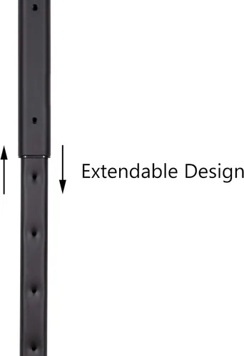 Vista 3 de Barra para ropas, Closet colgante para pared multipropósito con ángulo ajustable, material en acero durable. Organizador de ropa.