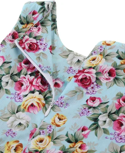 Vista 6 de Vestido de verano para niña, de algodón, con diseño floral