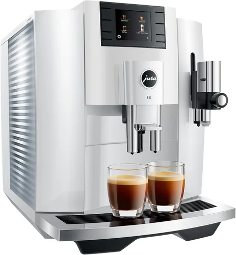 Vista 2 de Jura Máquina de café espresso automática E8 (blanco piano)