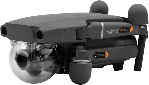 Vista 4 de DAGIJIRD Drone Gimbal Guard Lente de cámara transparente Sun Hood Cap Cover para DJI Mavic 2