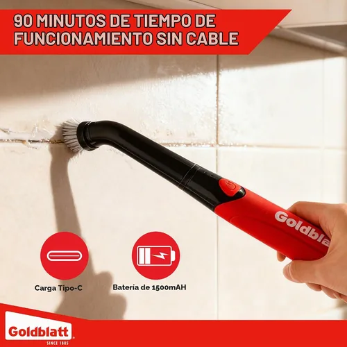 Vista 5 de Goldblatt Limpiador eléctrico inalámbrico giratorio de 18 piezas, resistente al agua