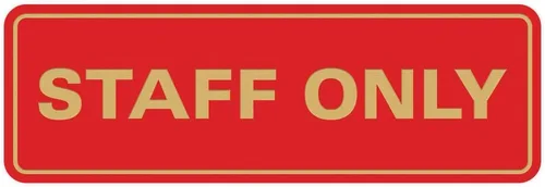 Vista 24 de All Quality Letrero estándar para pared o puerta Fácil instalación Señales de trabajo de oficina Seguridad mejorada – Negro – Pequeño