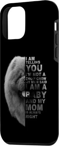 Vista 2 de Funda para iPhone 12 mini My Mom Said I am a Baby Chow Dog Mommy Mother Day