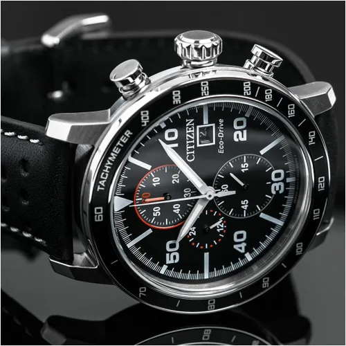 Vista 8 de Citizen Men's Eco-Drive Weekender Brycen Chronograph Watch in Stainless Steel