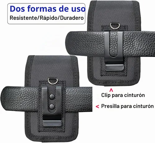 Vista 4 de Funda para teléfono con clip y bucle para cinturón, funda duradera de tela Oxford para TCL Flip 4 5G/3/Go Pro Classic, Alcatel Go, Nokia 2660/2780