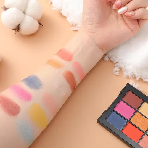 Vista 2 de DECENTNESS Paleta de sombras de ojos de 12 colores, tonos nude mate, pigmento brillante brillante, paleta de maquillaje profesional de larga Club