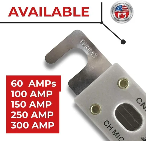 Vista 3 de Fusible Tundra DC 60 Amp. - Tipo CNL y ANL/F60