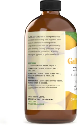 Vista 4 de Complete Natural Products Liver Complete 8oz, paquete completo de limpieza y equilibrio de la vesícula biliar de 8 onzas